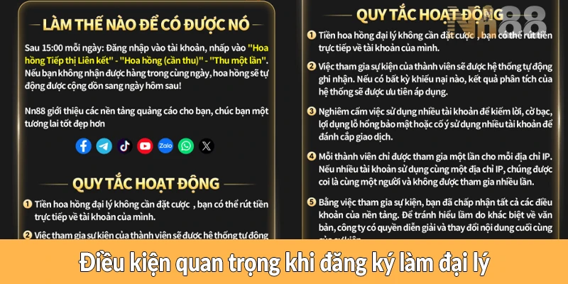 Điều kiện quan trọng khi đăng ký làm đại lý Điều kiện quan trọng khi đăng ký làm đại lý