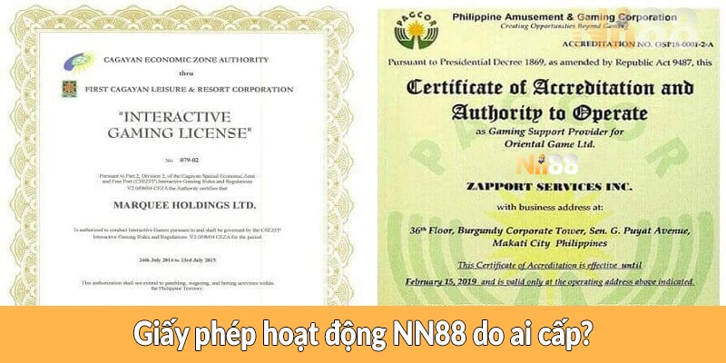 Giấy phép hoạt động NN88 do ai cấp? Giấy phép hoạt động NN88 do ai cấp?